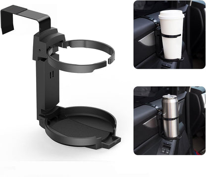 Car Door Cup Holder, Adjustable Folding Drink Holder | for Truck Interior, Soda Cans, Water Bottles, coffee
