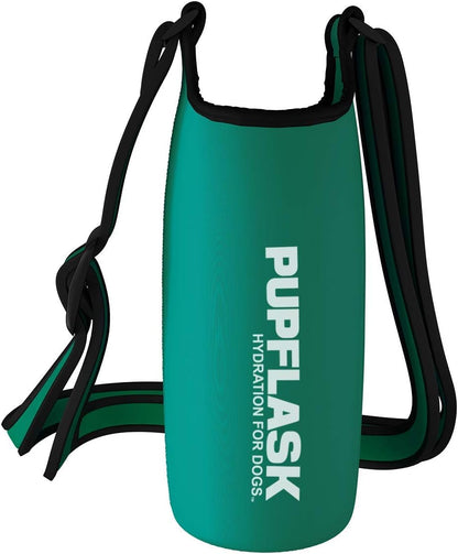 PupFlask Insulated Neoprene Dog Water Bottle Holder Sling with Wide Adjustable Shoulder Strap, Great for Travel, Walking, Hiking, Portable Pet Water Bottle Holder (40 OZ, Nebulas Blue)
