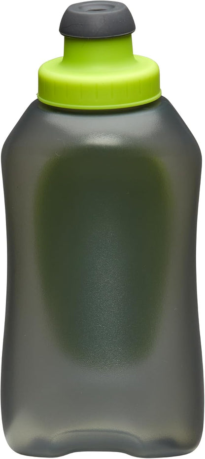 Nathan SpeedView Insulated Handheld Running Water Bottle Flask 18oz – Double-Wall Insulation, Ergonomic Grip, Blast Valve Cap, Phone & Key Storage Pockets, Reflective Design