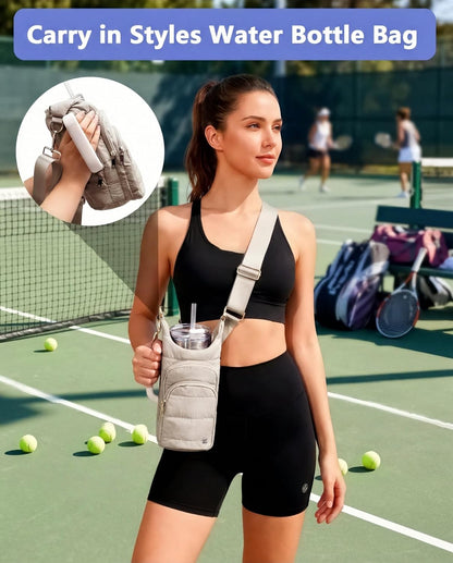40oz Water Bottle Holder with Strap, Crossbody Drink Carrier Bag