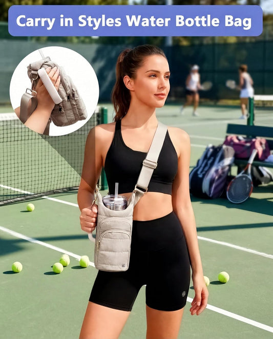 40oz Water Bottle Holder with Strap, Crossbody Drink Carrier Bag