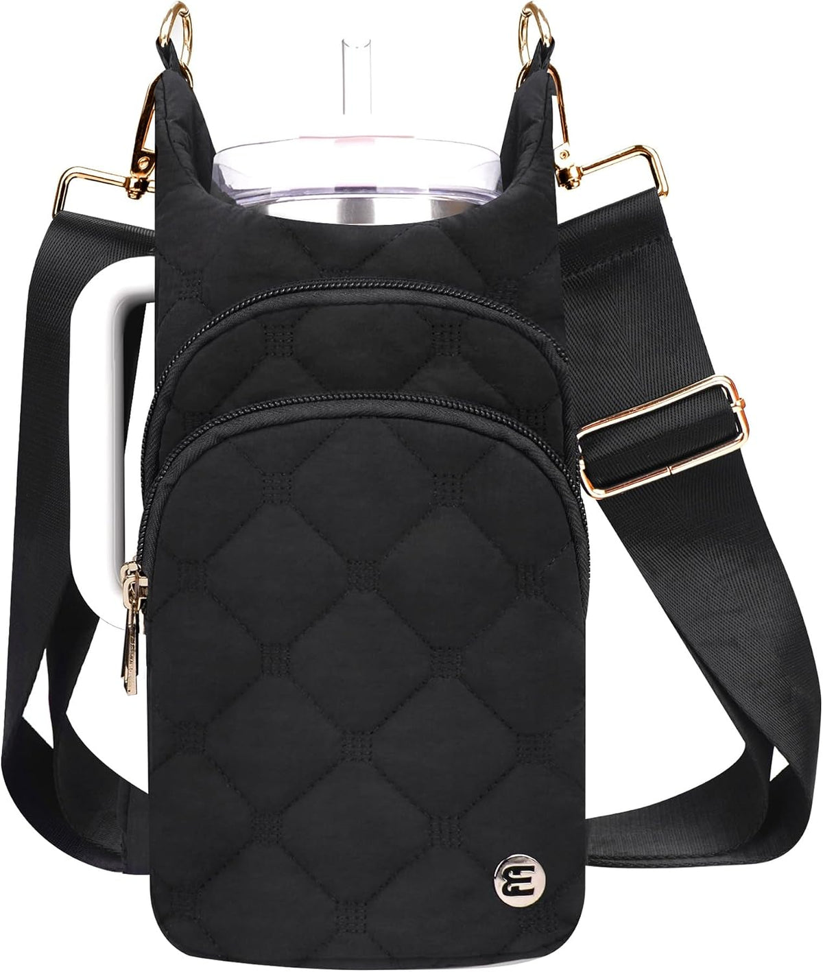 40oz Water Bottle Holder with Strap, Crossbody Drink Carrier Bag