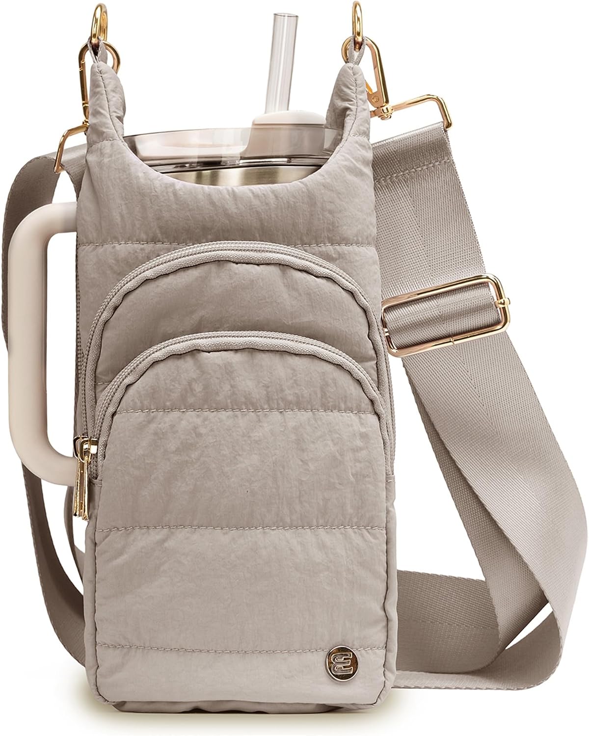 40oz Water Bottle Holder with Strap, Crossbody Drink Carrier Bag