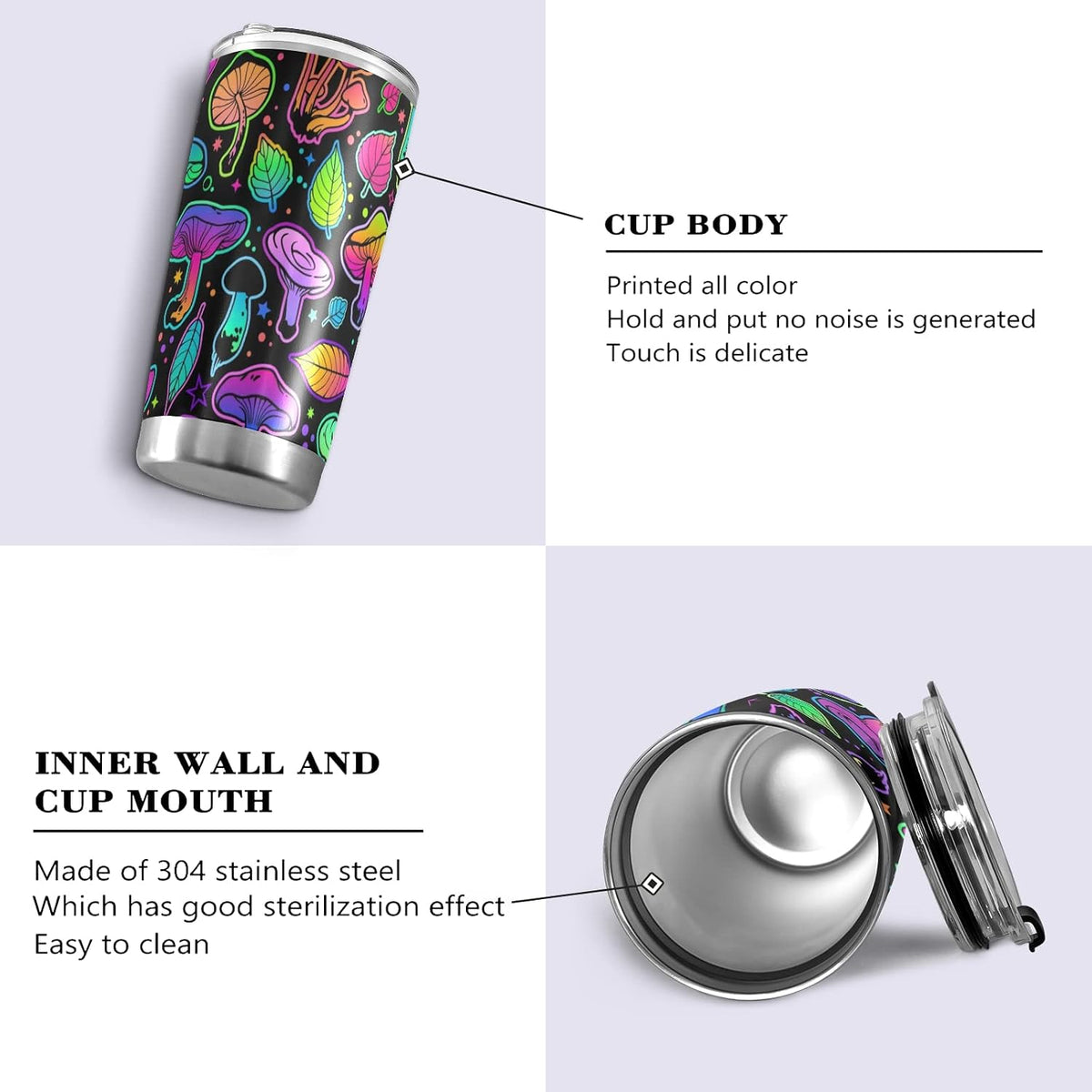 Tumbler Lightning Bolts Doodle Insulated Coffee Cup Beverage Container Travel Mug with Straw and Lid Double Wall Stainless Steel 20oz Holiday Gift