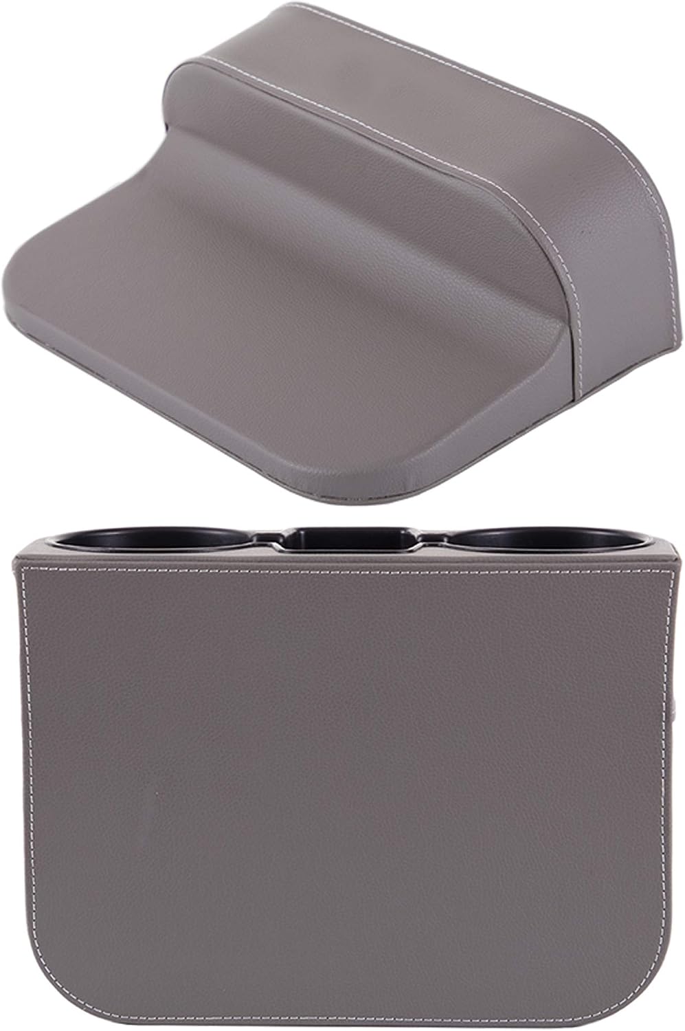 Car Console Side Seat Gap Organizer with Cup Holder, Black
