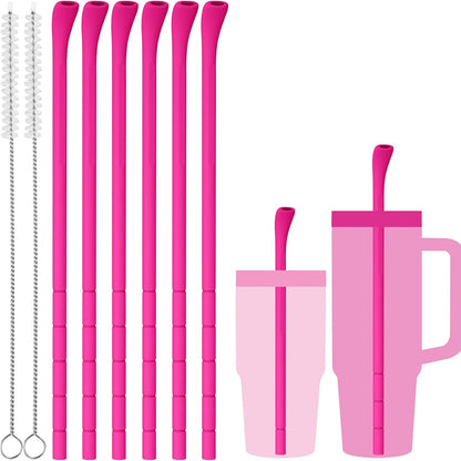 6PCS Silicone Anti-Wrinkle Straws Fit for Stanley 40oz 30oz Tumblers