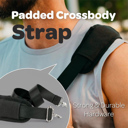 Tumbler Carrier with Strap,Crossbody Multi Pocket Holder 40 oz | Insulated Sling Bag with Phone Pocket & Card Sleeve,Secure Snap Closure,Hands-Free Tumbler Holder for Walking Hiking Gym