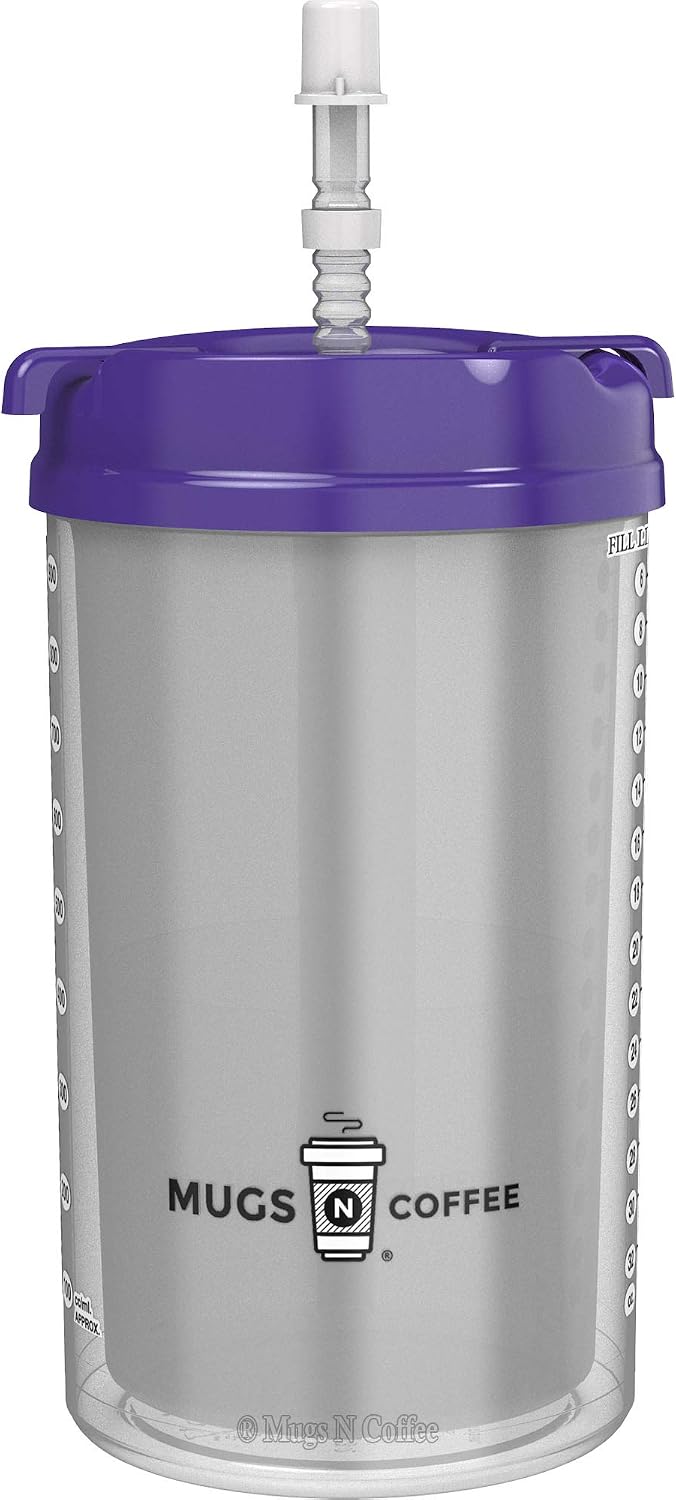 32 oz Double Wall Insulated Hospital Mug - Cold Drink Mug - Large Carry Handle - Includes Straw (1, Teal)