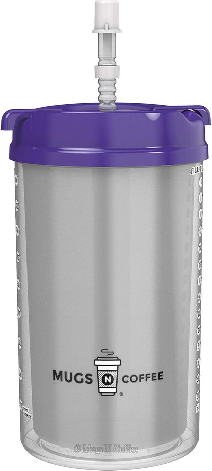 32 oz Double Wall Insulated Hospital Mug - Cold Drink Mug - Large Carry Handle - Includes Straw (1, Teal)