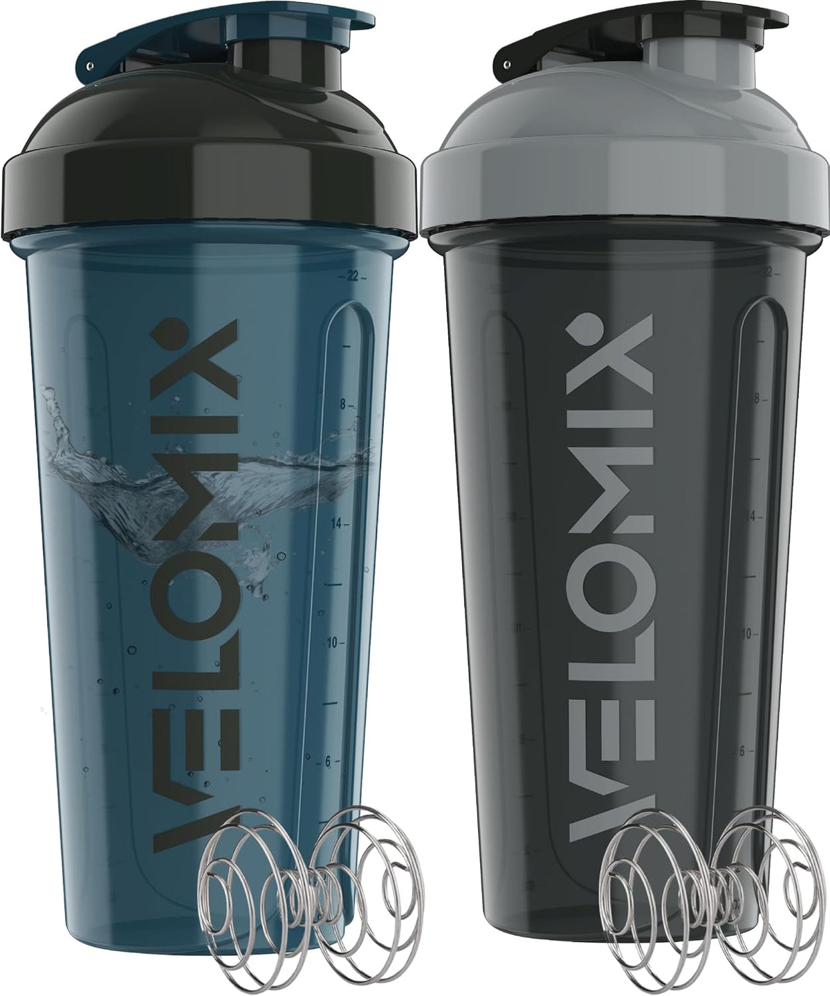 2 Pack 28oz Protein Shaker Bottle for Protein Mixes, ColorBurst