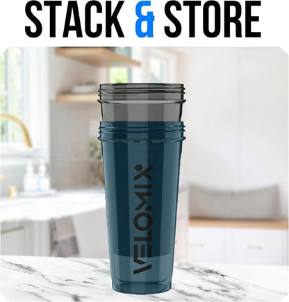 2 Pack 28oz Protein Shaker Bottle for Protein Mixes, ColorBurst