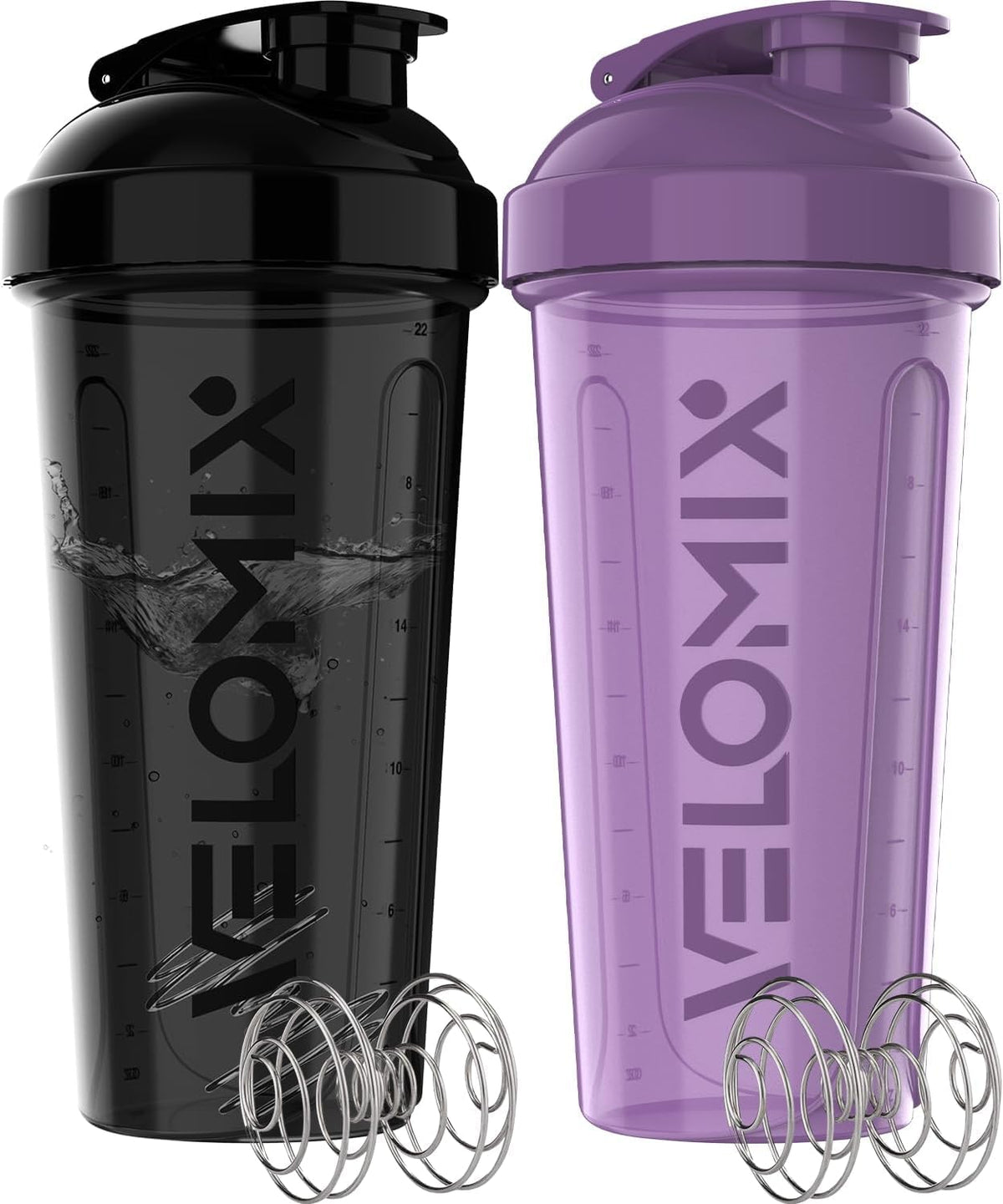 2 Pack 28oz Protein Shaker Bottle for Protein Mixes, ColorBurst