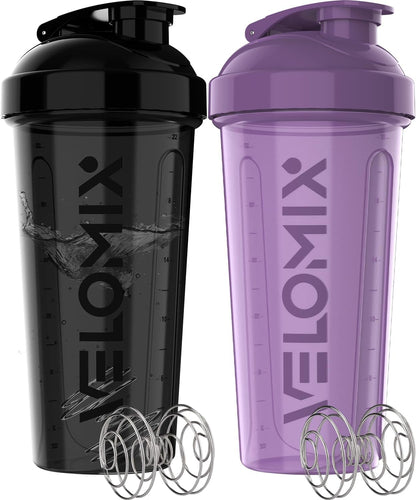 2 Pack 28oz Protein Shaker Bottle for Protein Mixes, ColorBurst