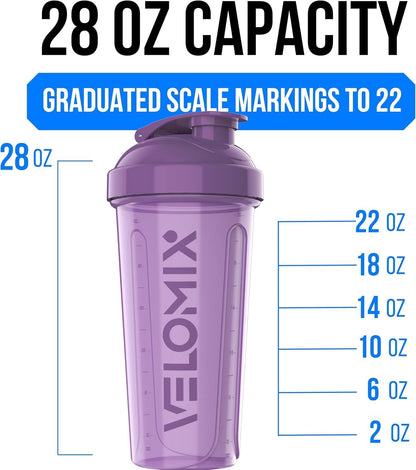 2 Pack 28oz Protein Shaker Bottle for Protein Mixes, ColorBurst