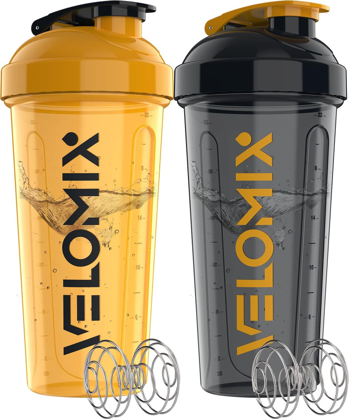 2 Pack 28oz Protein Shaker Bottle for Protein Mixes, ColorBurst