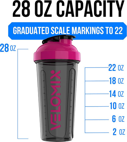 2 Pack 28oz Protein Shaker Bottle for Protein Mixes, ColorBurst