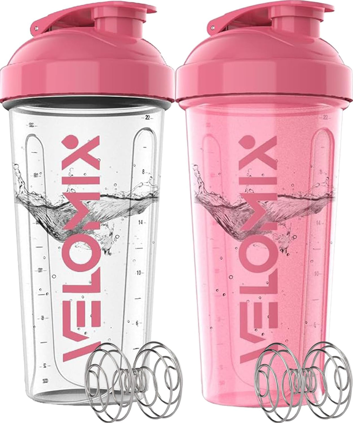 2 Pack 28oz Protein Shaker Bottle for Protein Mixes, ColorBurst