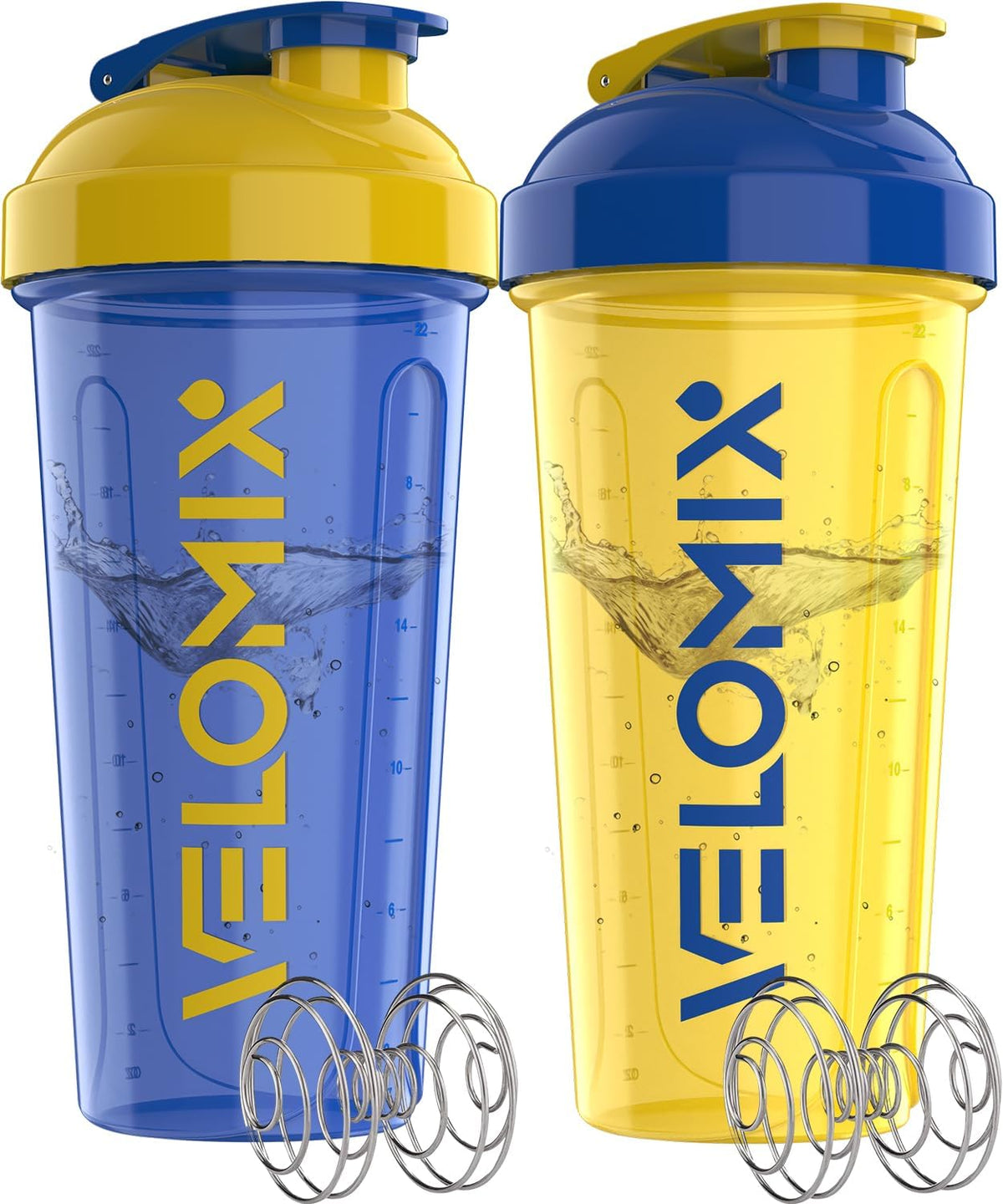 2 Pack 28oz Protein Shaker Bottle for Protein Mixes, ColorBurst