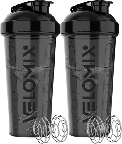 2 Pack 28oz Protein Shaker Bottle for Protein Mixes, ColorBurst