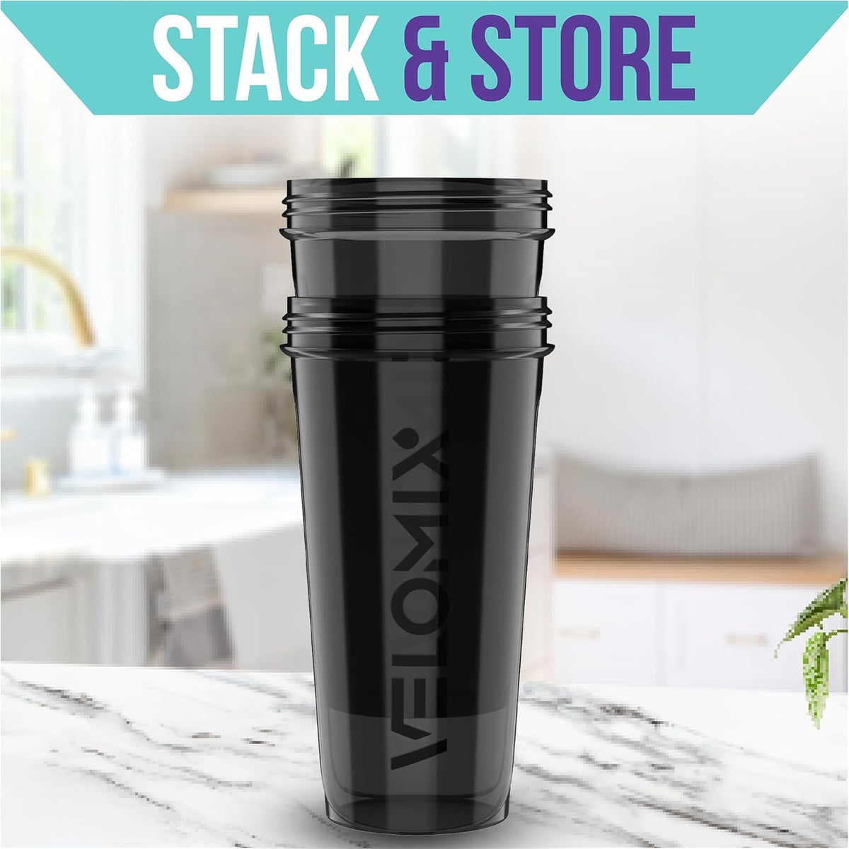 2 Pack 28oz Protein Shaker Bottle for Protein Mixes, ColorBurst