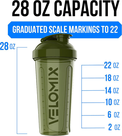 2 Pack 28oz Protein Shaker Bottle for Protein Mixes, ColorBurst