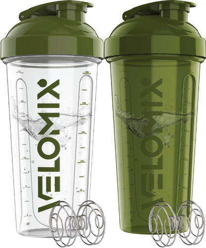 2 Pack 28oz Protein Shaker Bottle for Protein Mixes, ColorBurst