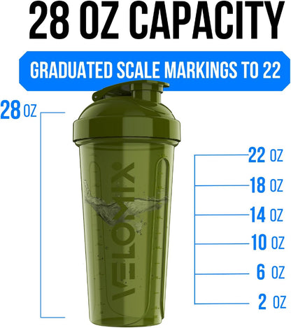 2 Pack 28oz Protein Shaker Bottle for Protein Mixes, ColorBurst