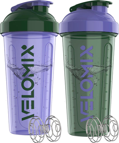 2 Pack 28oz Protein Shaker Bottle for Protein Mixes, ColorBurst