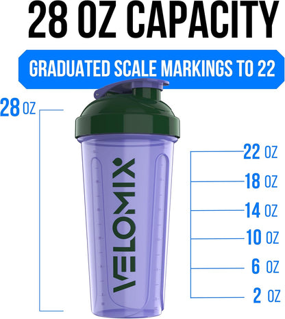 2 Pack 28oz Protein Shaker Bottle for Protein Mixes, ColorBurst