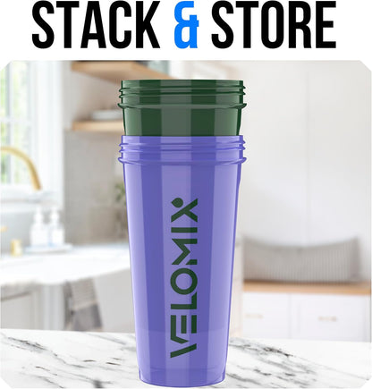 2 Pack 28oz Protein Shaker Bottle for Protein Mixes, ColorBurst