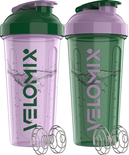 2 Pack 28oz Protein Shaker Bottle for Protein Mixes, ColorBurst
