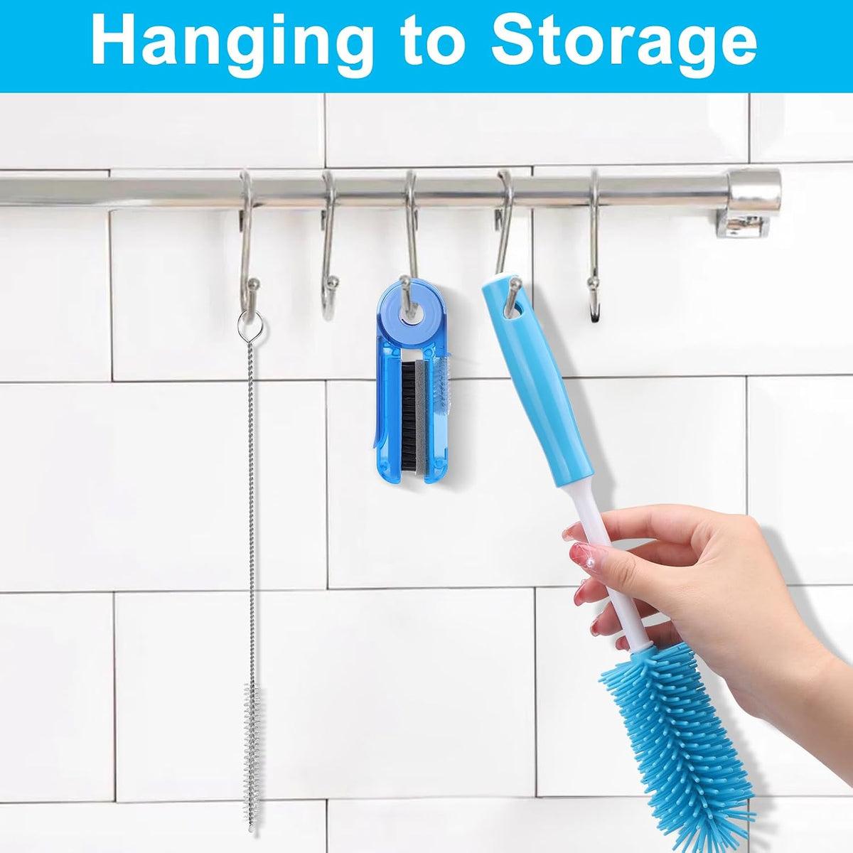 Water Bottle Cleaner Brush Set for Owala 24oz/32oz/40oz Cup,5 Pcs