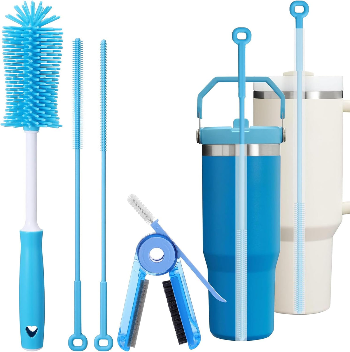 Water Bottle Cleaner Brush Set for Owala 24oz/32oz/40oz Cup,5 Pcs