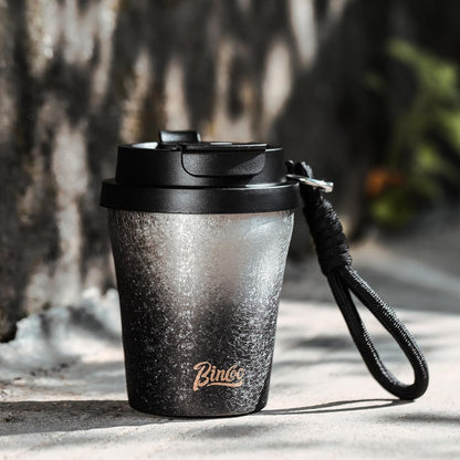 Insulated Coffee Mug with Lid, Travel Coffee Mug Tumble, Leakproof Travel Coffee Tumbler Cups, Gifts for Women Men Her Him,280ml (Black)