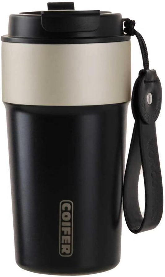 Travel Coffee Mug Insulated Tumbler, Pink | Stainless Steel Coffee Cup for Office, Commute and Home, Wide Mouth Easy Clean Design