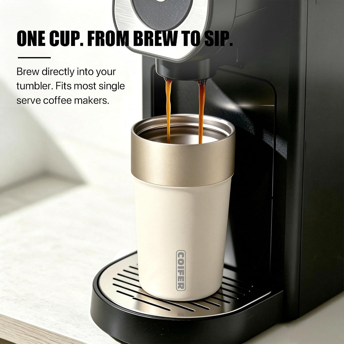 Travel Coffee Mug Insulated Tumbler, Pink | Stainless Steel Coffee Cup for Office, Commute and Home, Wide Mouth Easy Clean Design