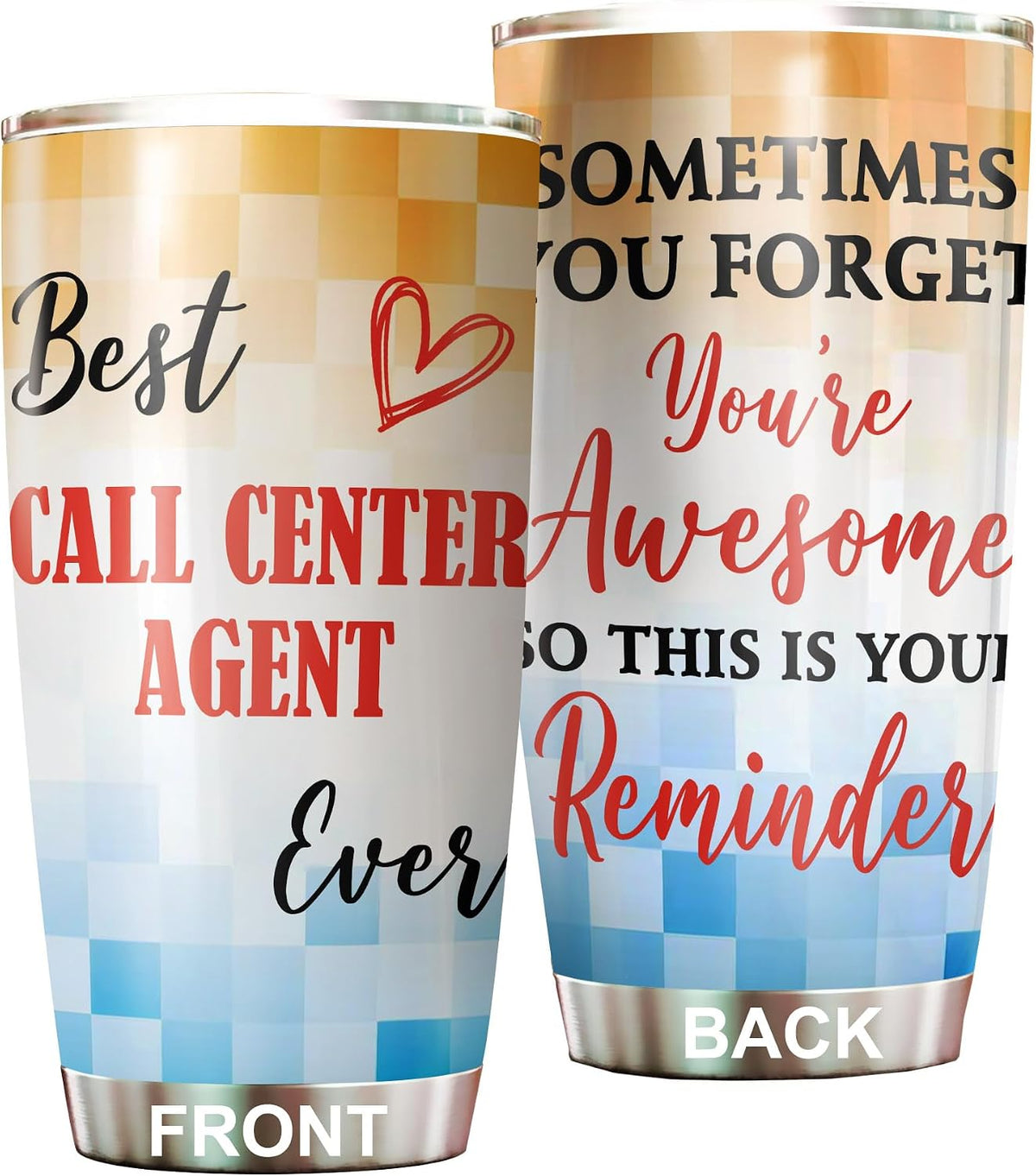 Best Caterer Ever Tumbler Stainless Steel 20oz, Office Gifts Women Men Work Friends Coworker, Driking Coffee Cup For Birthday Christmas - Colors Q