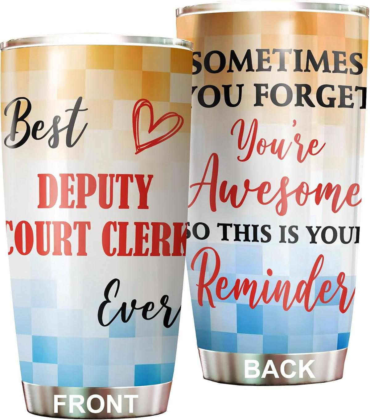 Best Caterer Ever Tumbler Stainless Steel 20oz, Office Gifts Women Men Work Friends Coworker, Driking Coffee Cup For Birthday Christmas - Colors Q