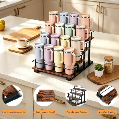 3-Tier Stanley Cup Holder for 12 40-Ounce Tumblers