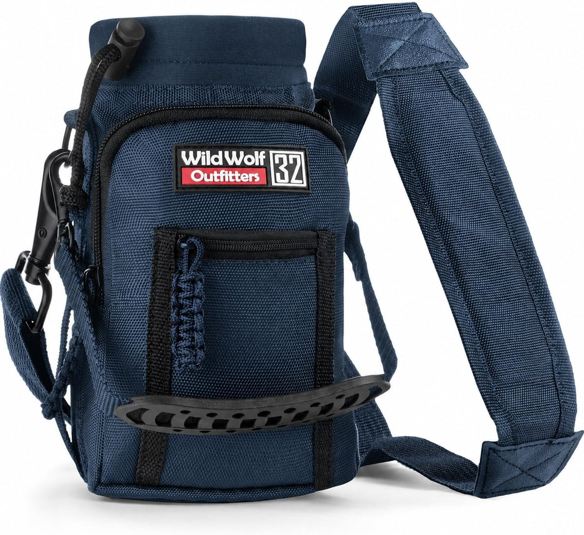 Insulated Water Bottle Holder With Strap, Carrier Bag for Walking, Hiking