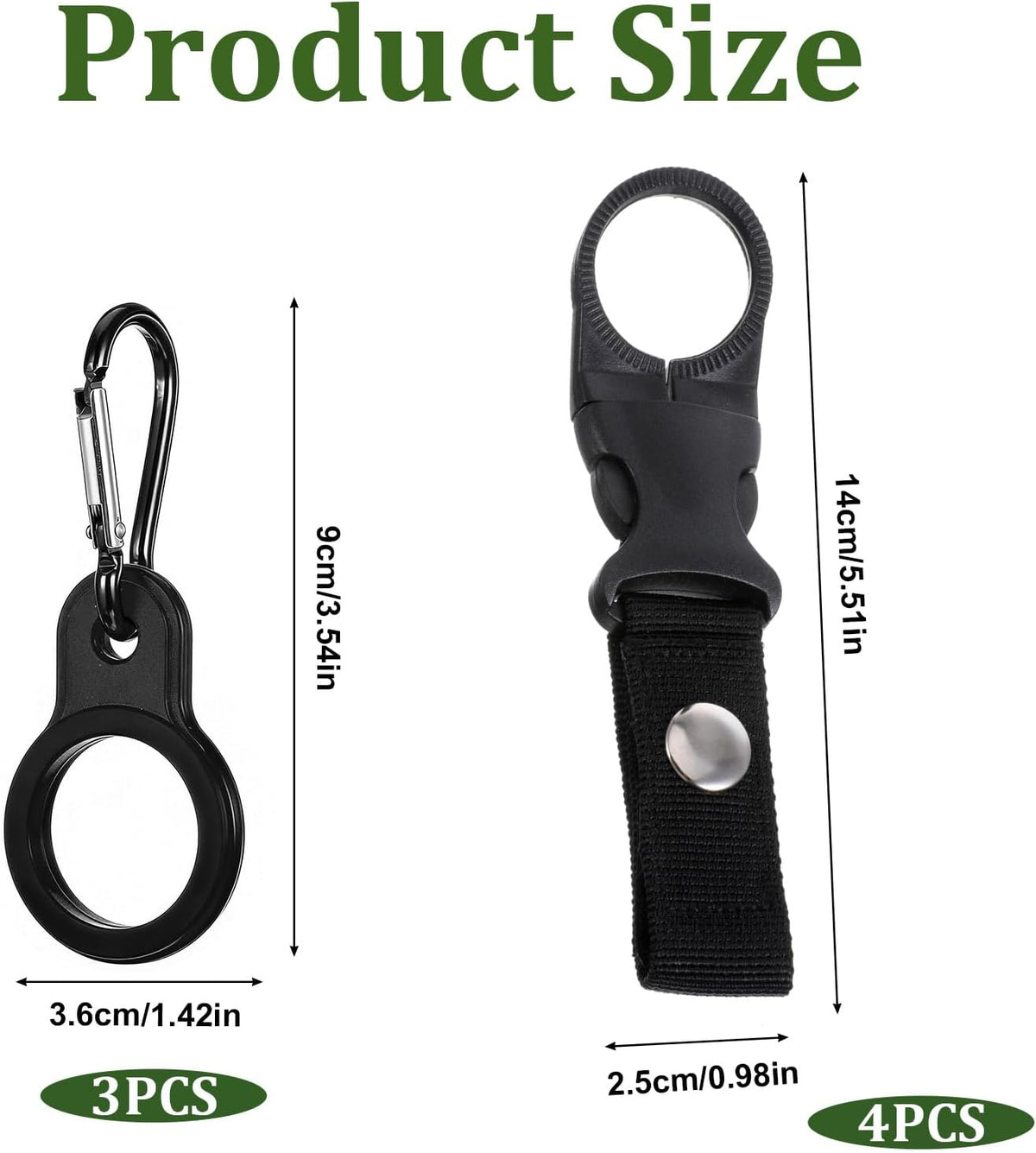 7 Pcs Water Bottle Holder Hanging Bottles Buckle Clip Portable Mineral Water Bottle Clip Strap Mineral Waters Ring Holder