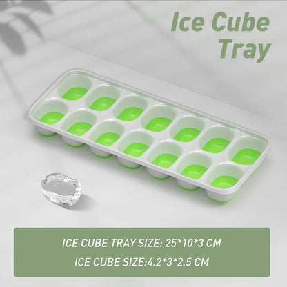 Ice Cube Tray, Silicone Ice Cube Trays for Freezer with Lid