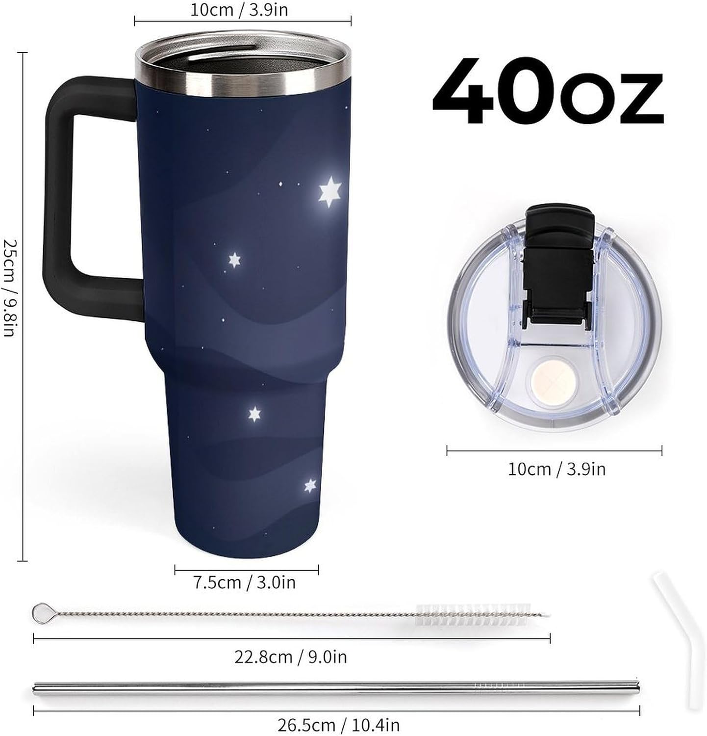 Leakproof Tumbler Vacuum Sealed Car Holder Friendly For Travel Simple Minimalist White Poppy Flower Pattern Coffee Mug Light Rose Red-style-27 - Colors F