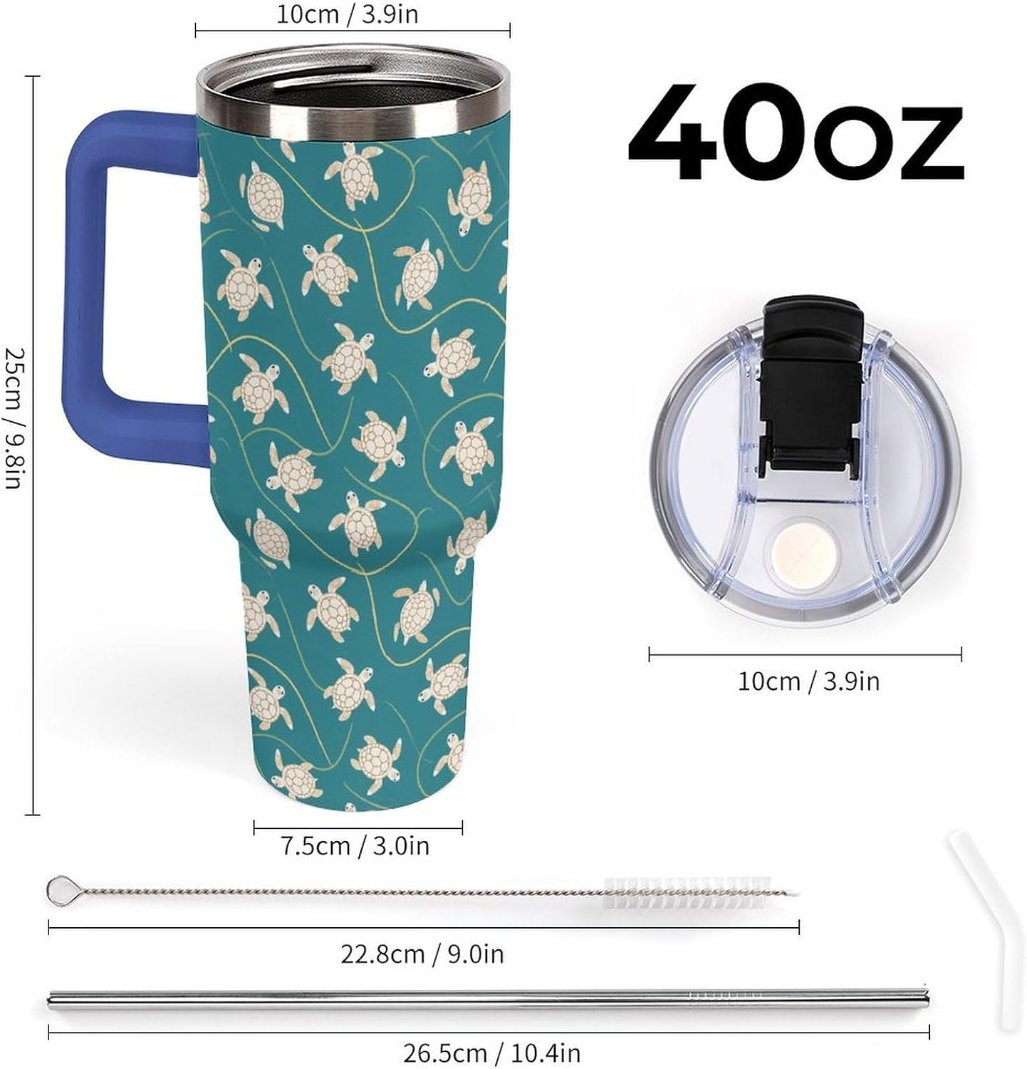 Leakproof Tumbler Vacuum Sealed Car Holder Friendly For Travel Simple Minimalist White Poppy Flower Pattern Coffee Mug Light Rose Red-style-27 - Colors F