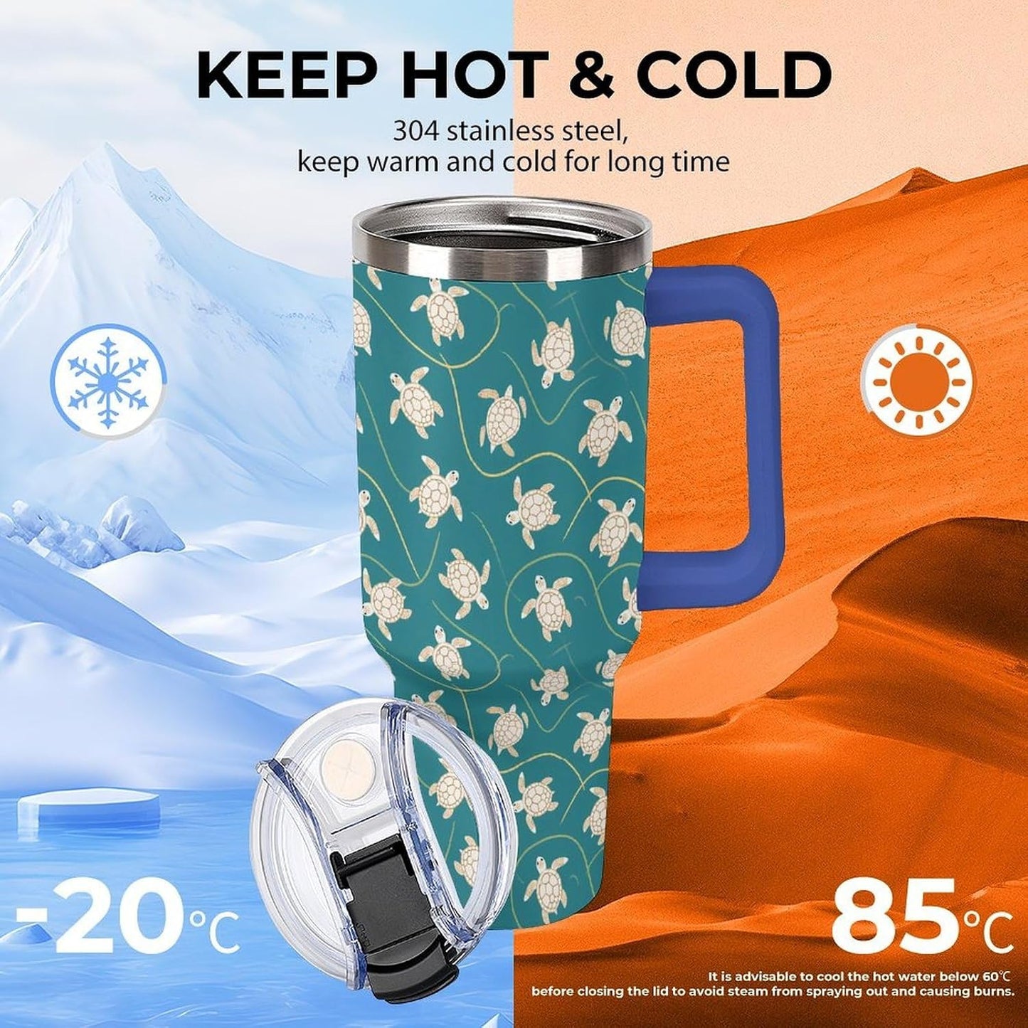 Leakproof Tumbler Vacuum Sealed Car Holder Friendly For Travel Simple Minimalist White Poppy Flower Pattern Coffee Mug Light Rose Red-style-27 - Colors F