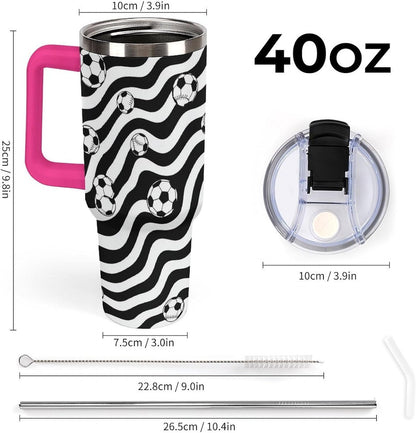 Leakproof Tumbler Vacuum Sealed Car Holder Friendly For Travel Simple Minimalist White Poppy Flower Pattern Coffee Mug Light Rose Red-style-27 - Colors F