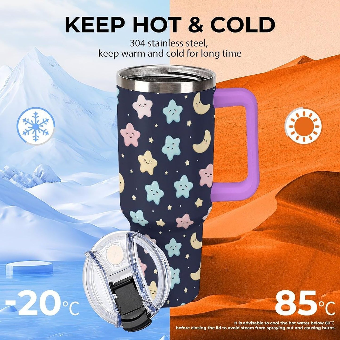 Leakproof Tumbler Vacuum Sealed Car Holder Friendly For Travel Simple Minimalist White Poppy Flower Pattern Coffee Mug Light Rose Red-style-27 - Colors F