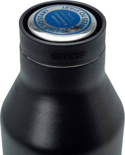 360° Edge Stainless Steel Insulated Water Bottle – Double Wall, Leak Proof, One-Touch Screw Top Lid, 360° Drinking Edge, Black