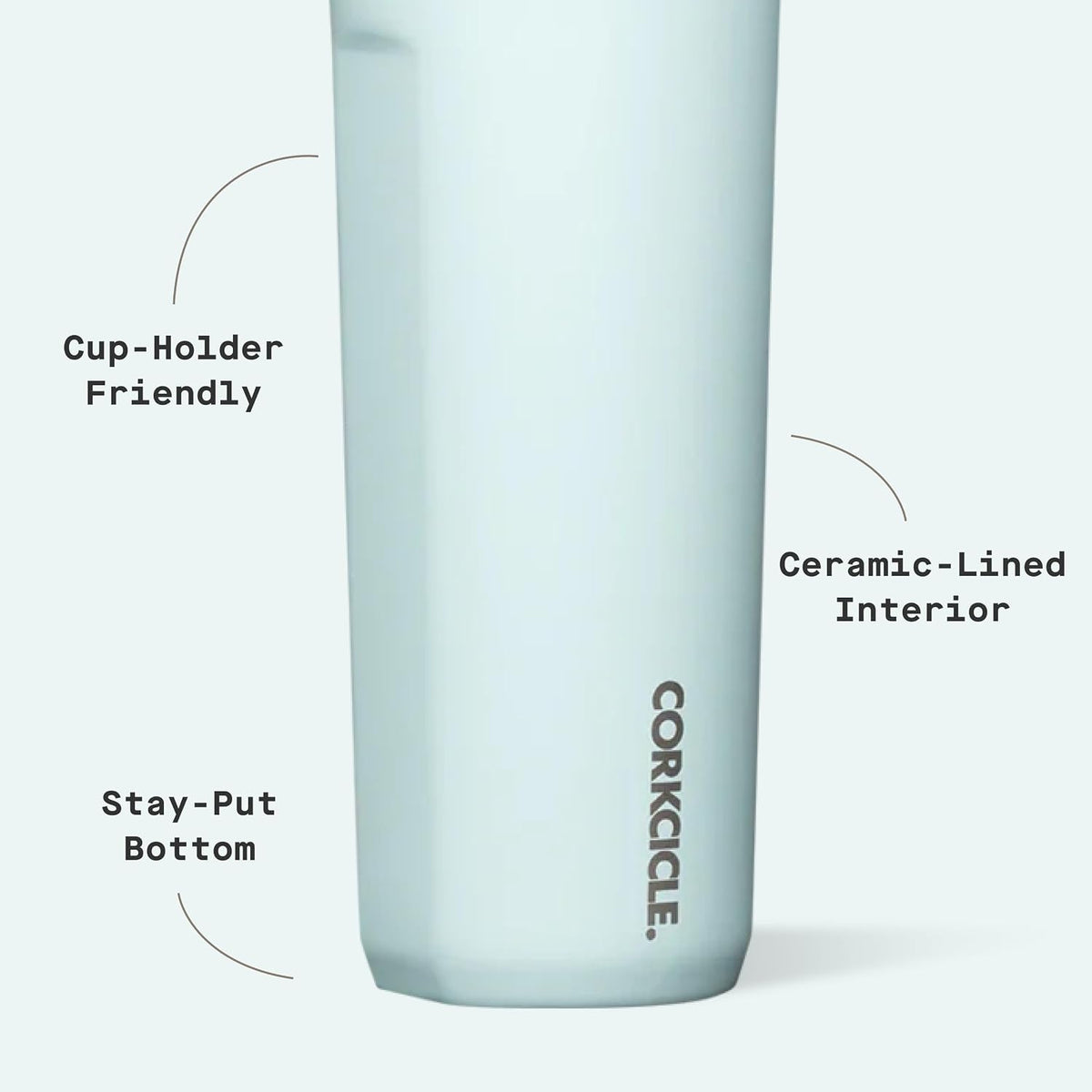 Commuter Cup 17 oz with 360° Sip Lid, Gloss Powder Blue