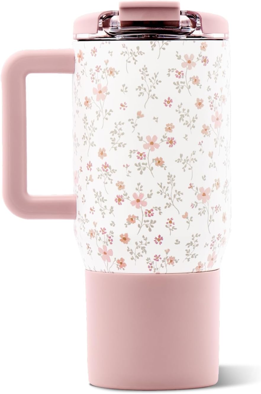 Coffee Traveler 20oz Ceramic-Lined Mug with Handle, Cascade